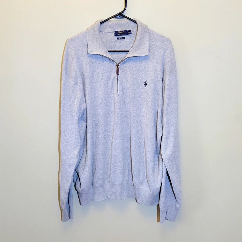 Gray Polo Long Sleeve Shirt